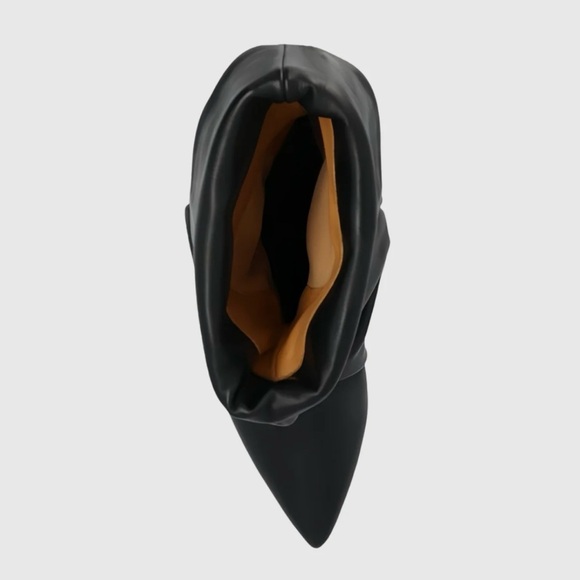 Innovare Denim Black Women's kitten heel slouch boots - Picture 4 of 7